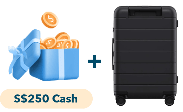 S$250 Cash via PayNow + Xiaomi Luggage Classic Pro